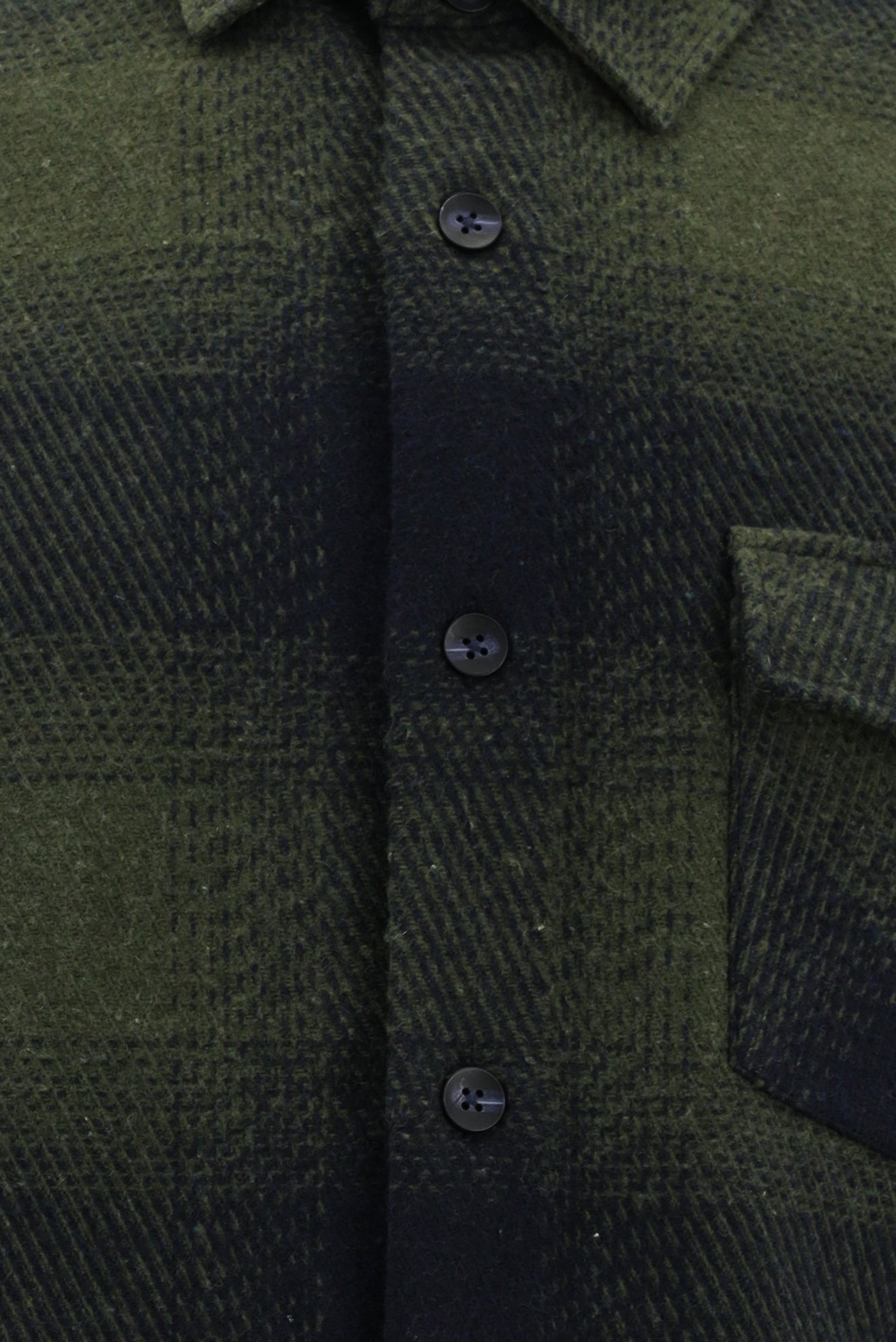 Orta Haki Uzun Kol Oversize Ekstra Rahat Kesim Pamuklu Ekose Oduncu Gömlek