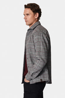 Orta Füme Uzun Kol Oversize Ekstra Rahat Kesim Yünlü Ekose Oduncu Gömlek