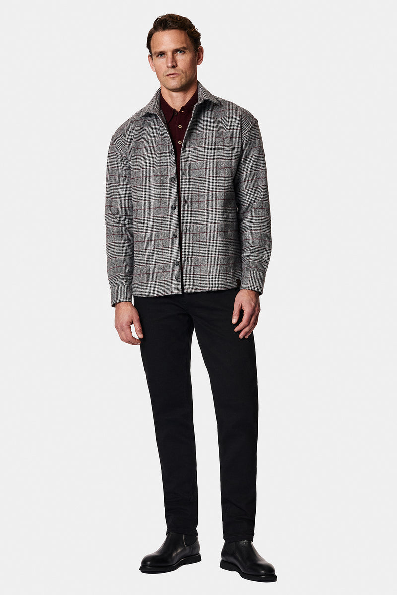 Orta Füme Uzun Kol Oversize Ekstra Rahat Kesim Yünlü Ekose Oduncu Gömlek