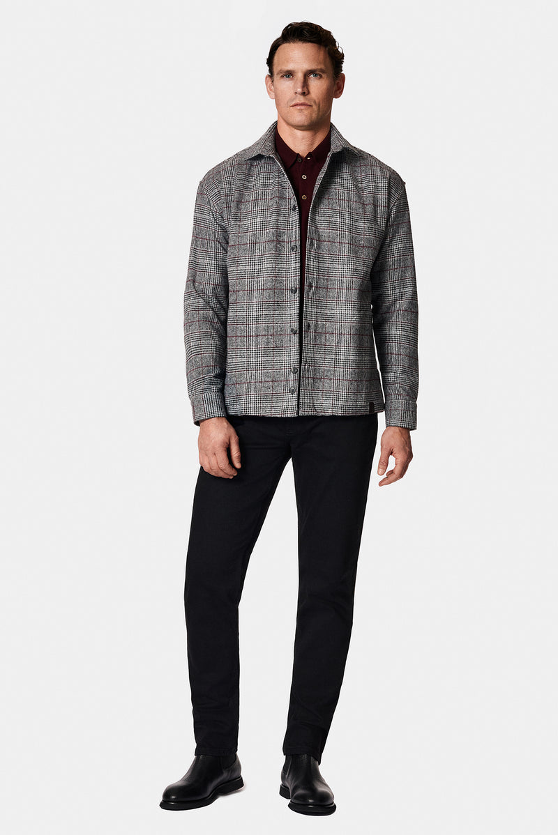 Orta Füme Uzun Kol Oversize Ekstra Rahat Kesim Yünlü Ekose Oduncu Gömlek