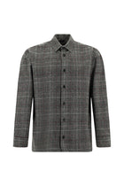 Orta Füme Uzun Kol Oversize Ekstra Rahat Kesim Yünlü Ekose Oduncu Gömlek