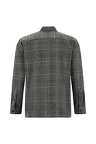 Orta Füme Uzun Kol Oversize Ekstra Rahat Kesim Yünlü Ekose Oduncu Gömlek