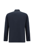 Koyu Lacivert Uzun Kol Slim Fit Dar Kesim Pamuklu Desenli Gömlek