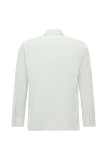 Beyaz Uzun Kol Slim Fit Dar Kesim Klasik Pamuk Gömlek