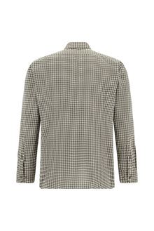 Orta Kahve Uzun Kol Slim Fit Dar Kesim Pamuk Ekose Gömlek