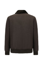 Koyu Vizon Kürklü Yaka Yün Bomber Mont / Ceket-Abdullah Ki??l?