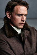 Koyu Vizon Kürklü Yaka Yün Bomber Mont / Ceket-Abdullah Ki??l?