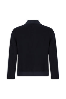 Koyu Lacivert Yünlü Cepli S?cak Tutan Fermuarl? Bomber Ceket / Mont-Abdullah Ki??l?