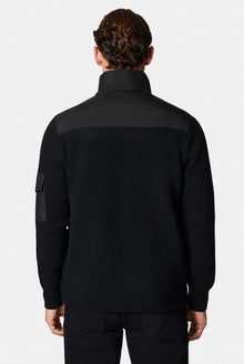 Siyah İtalyan Yün Spor Mont