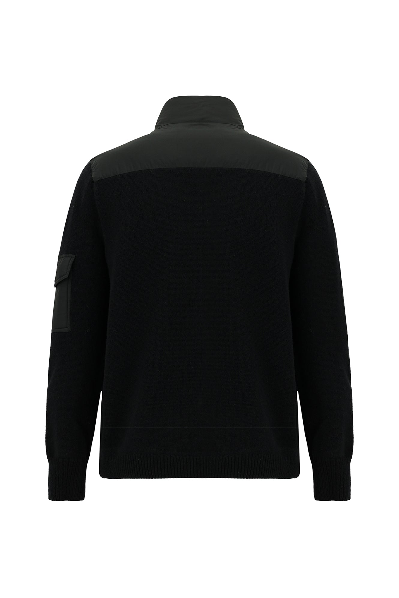 Siyah İtalyan Yün Spor Mont