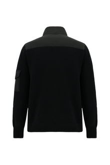 Siyah İtalyan Yün Spor Mont