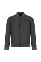 Açık Antrasit Slim Fit Dar Kesim Yünlü Bomber Ceket Mont