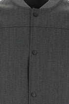 Açık Antrasit Slim Fit Dar Kesim Yünlü Bomber Ceket Mont