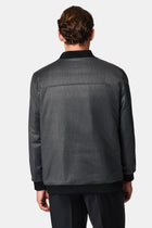 Aç?k Antrasit Slim Fit Dar Kesim Yünlü Bomber Ceket Mont-Abdullah Ki??l?