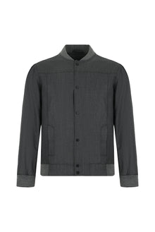 Aç?k Antrasit Slim Fit Dar Kesim Yünlü Bomber Ceket Mont-Abdullah Ki??l?