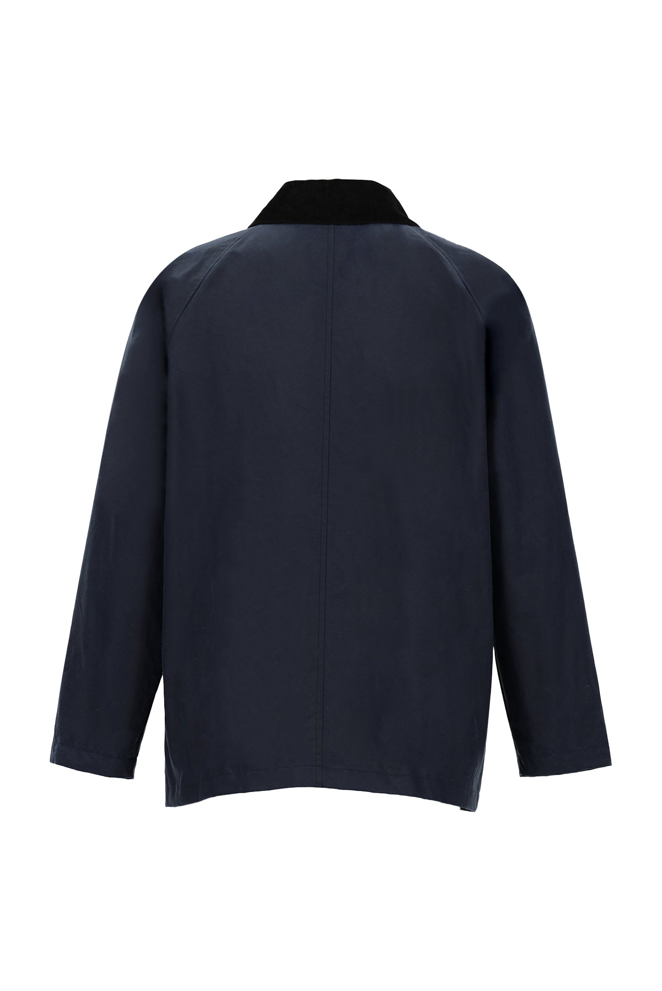 Siyah Lacivert Tam Astar Cepli Balmumu Kaplama Su ve Rüzgar Geçirmez Pamuk Mont