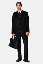 Siyah Dü?meli Cepli S?cak Tutan Yünlü Ka?mir Klasik Kaban-Abdullah Ki??l?