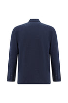 İndigo Polo Yaka Regular Fit Merserize Pamuk Sweatshirt