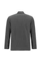 Koyu Antrasit Melanj Polo Yaka Regular Fit Merserize Pamuk Sweatshirt