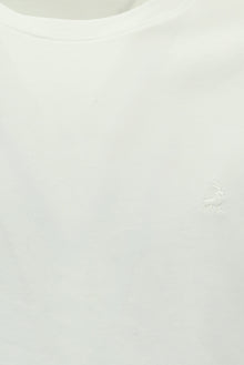 Kırık Beyaz Bisiklet Yaka Regular Fit Nakışlı Pamuk Sweatshirt