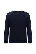 Koyu Lacivert Bisiklet Yaka Regular Fit Desenli Pamuklu Sweatshirt