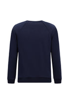 Koyu Lacivert Bisiklet Yaka Regular Fit Desenli Pamuklu Sweatshirt