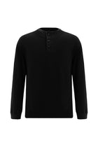 Siyah Yar?m Bal?kç? Yaka Regular Fit Desenli Pamuklu Yün Triko Kazak-Abdullah Ki??l?