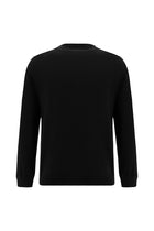 Siyah Yar?m Bal?kç? Yaka Regular Fit Desenli Pamuklu Yün Triko Kazak-Abdullah Ki??l?