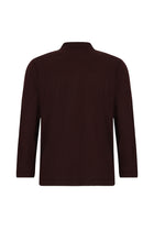 Koyu Bordo Regular Fit Gömlek Yaka Düğmeli Yün Triko Gömlek