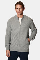 Orta Gri Melanj Desenli Fermuarl? Yünlü Triko H?rka-Abdullah Ki??l?