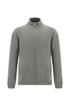 Orta Gri Melanj Desenli Fermuarl? Yünlü Triko H?rka-Abdullah Ki??l?