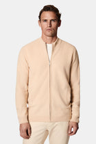 Aç?k Bej Desenli Fermuarl? Yünlü Triko H?rka-Abdullah Ki??l?