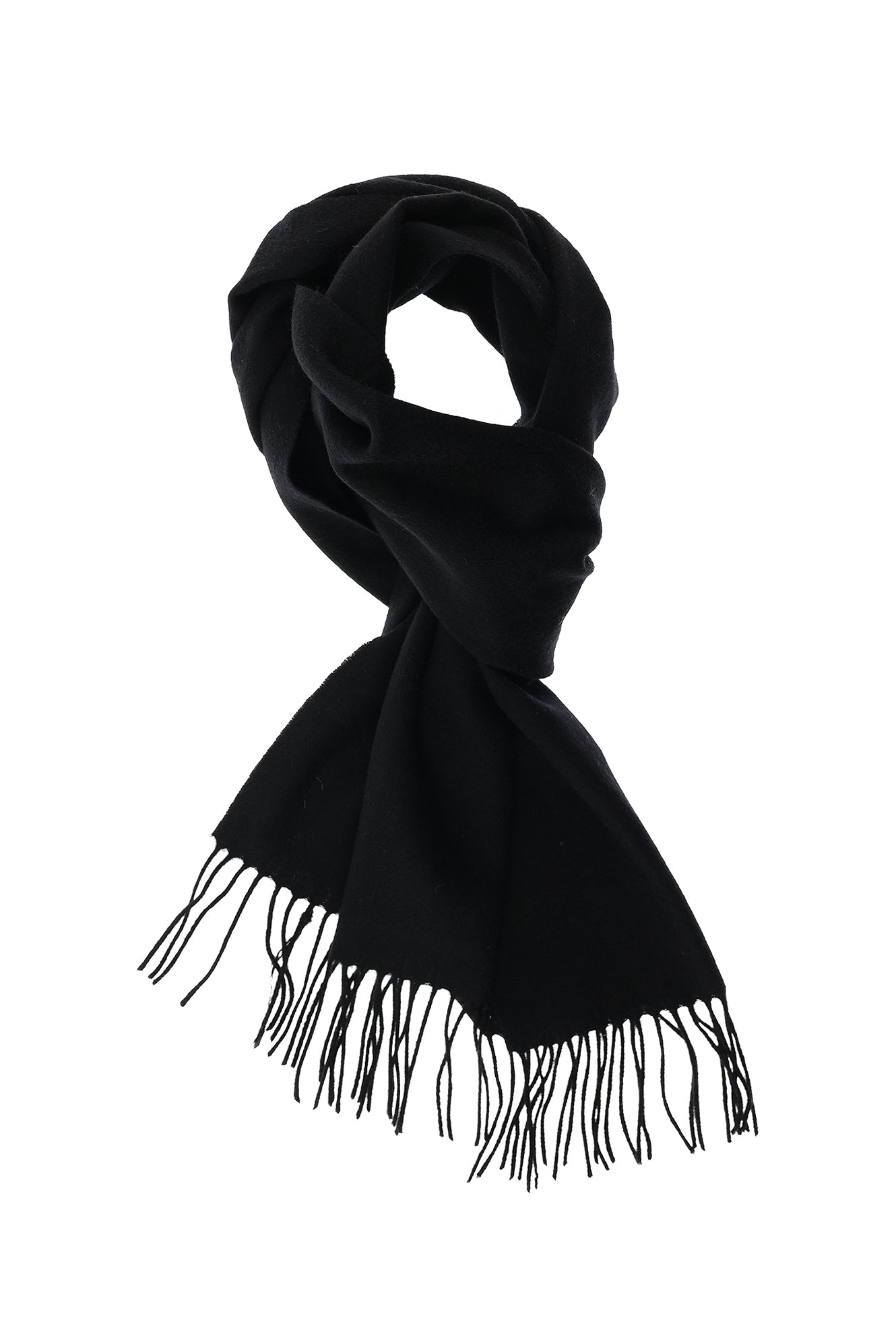 Siyah Desenli Yünlü Kaşmir Atkı