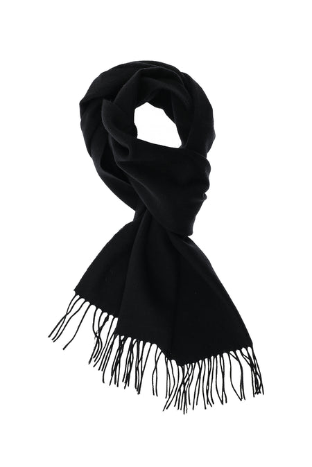 Siyah Desenli Yünlü Kaşmir Atkı