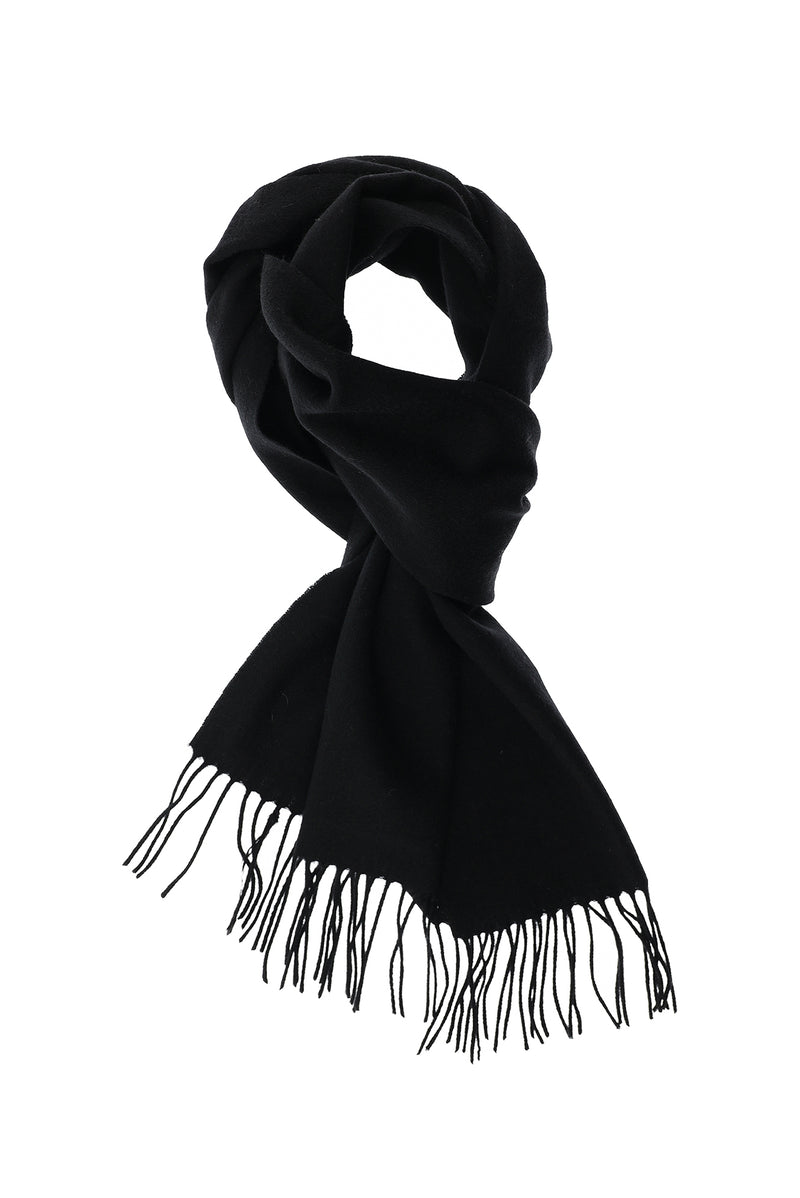 Siyah Desenli Yünlü Kaşmir Atkı