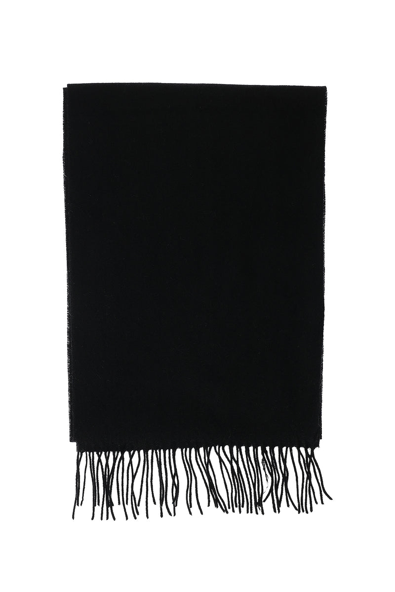 Siyah Desenli Yünlü Kaşmir Atkı