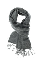 Orta Gri Desenli Yünlü Kaşmir Atkı