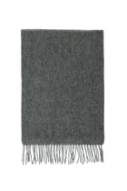 Orta Gri Desenli Yünlü Kaşmir Atkı