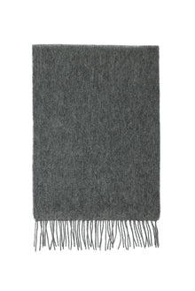 Orta Gri Desenli Yünlü Kaşmir Atkı