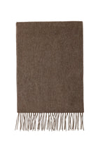 Orta Kahve Desenli Yünlü Kaşmir Atkı