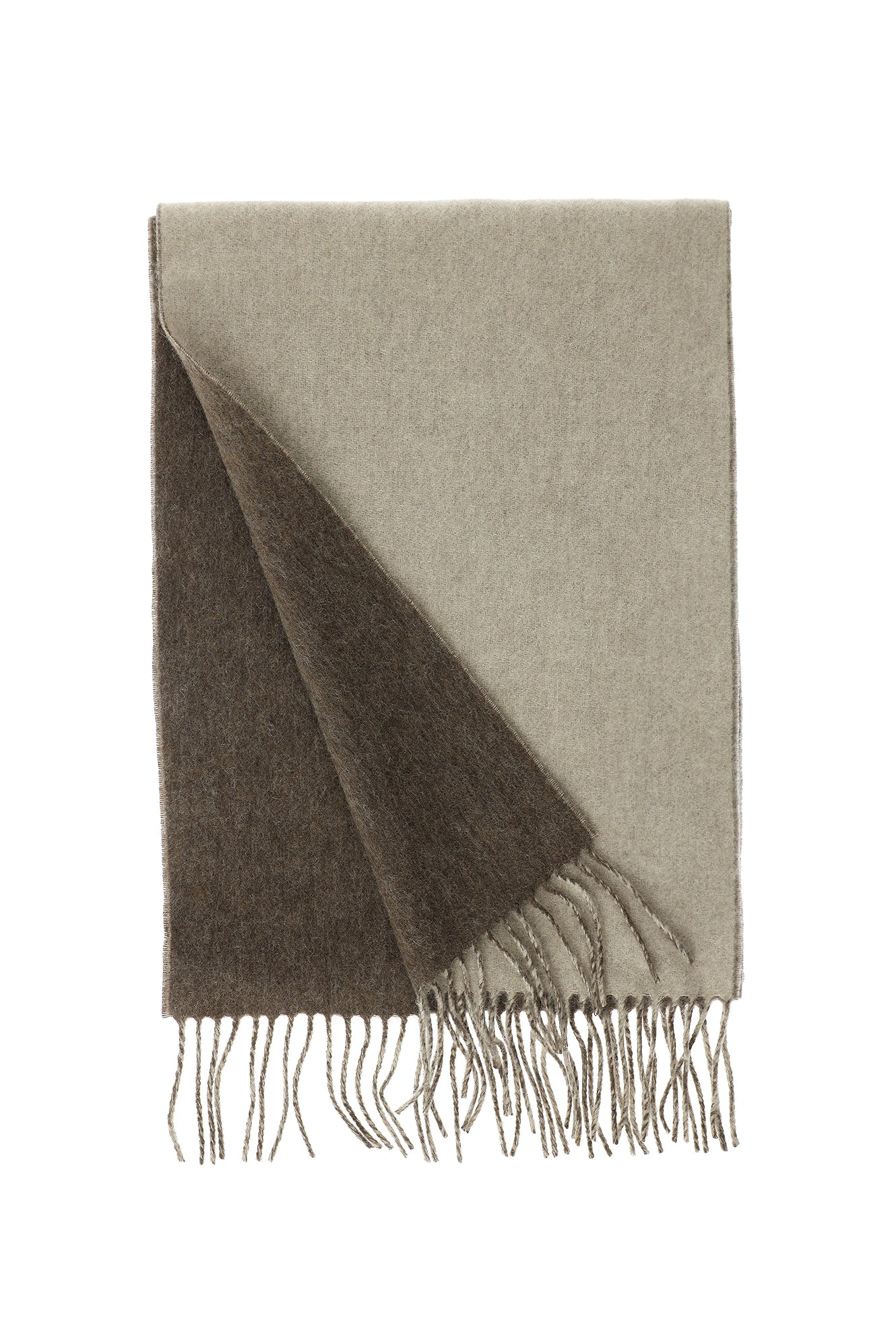 Camel Desenli Yünlü Kaşmir Atkı