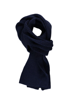 Koyu Lacivert Alpaka Yünlü Atkı & Bere Takımı