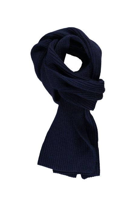 Koyu Lacivert Alpaka Yünlü Atkı & Bere Takımı