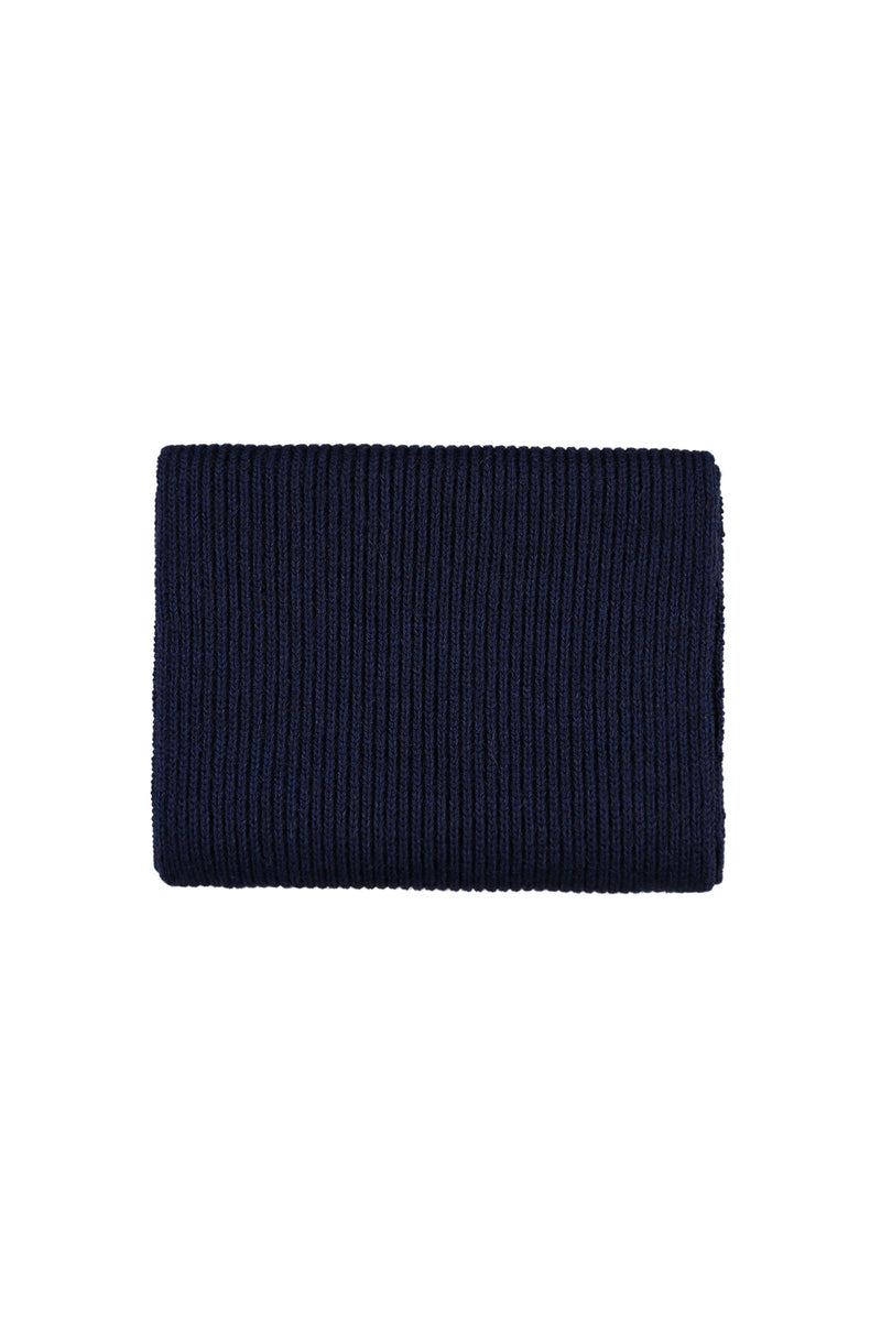 Koyu Lacivert Alpaka Yünlü Atkı & Bere Takımı