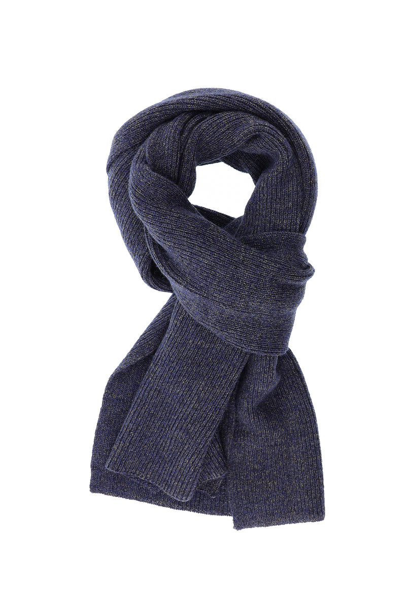 Koyu Mor Alpaka Yünlü Atkı & Bere Takımı