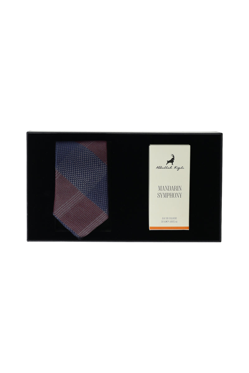 2'li Kravat & Mandarin Symphony 50 ml Kolonya Hediye Kutulu Set