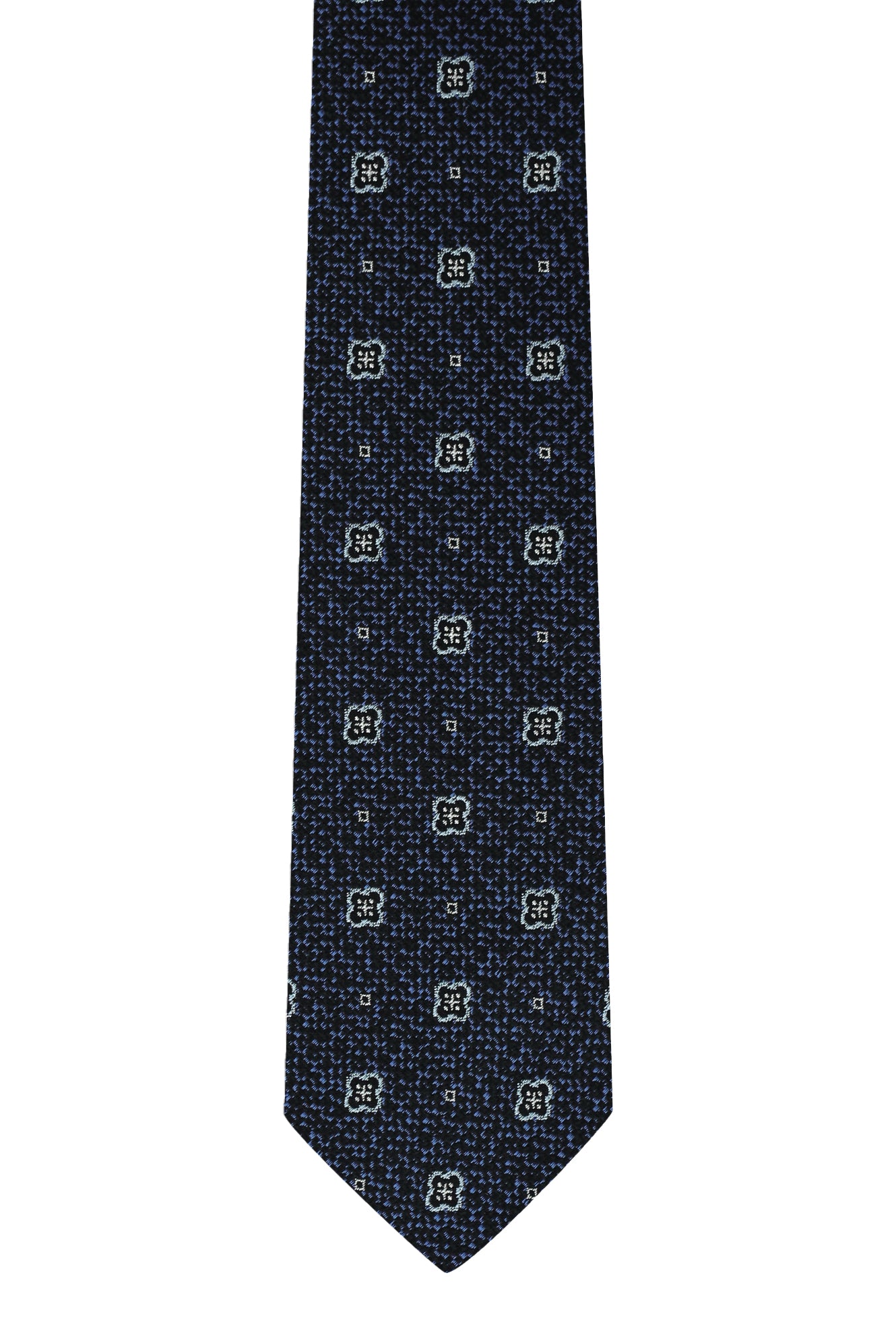 Mavi Desenli İtalyan İpek Kravat