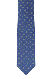 Mavi Desenli İtalyan İpek Kravat