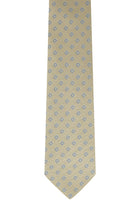 Orta Bej Desenli İtalyan İpek Kravat
