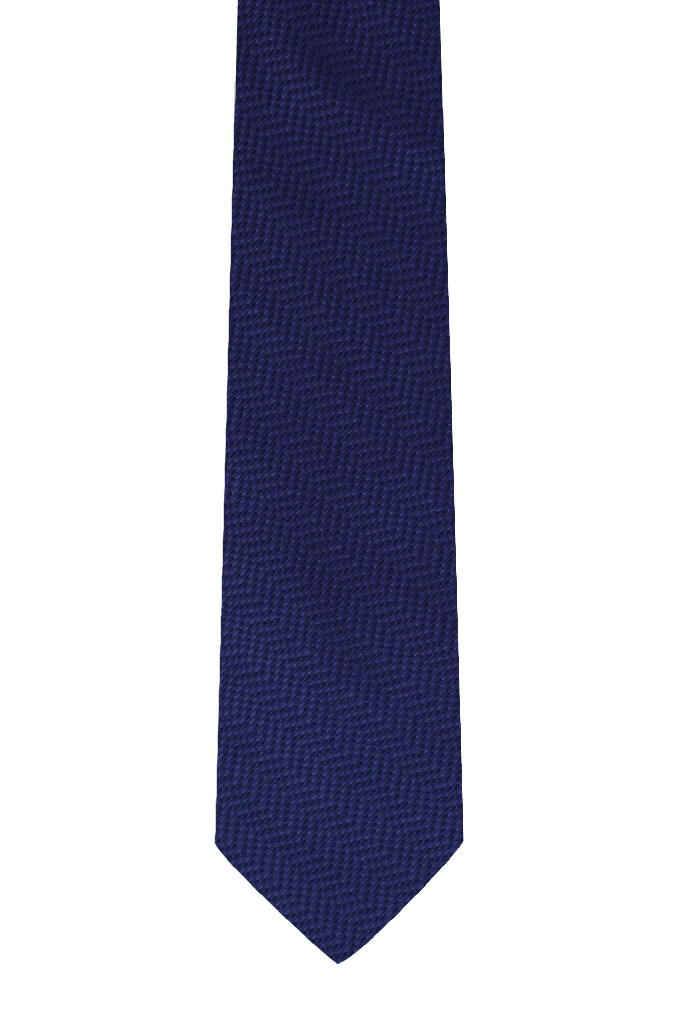 Koyu Lacivert Desenli İtalyan İpek Kravat